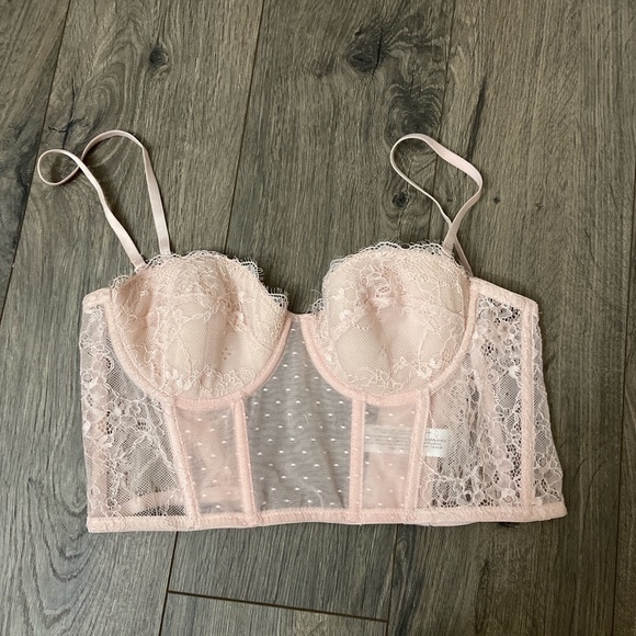 [25% OFF] Lace Eyelash Mesh Garter Corset | Rosegal